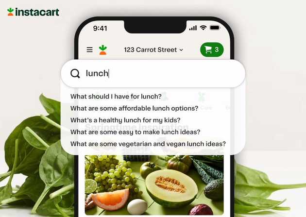 <그림12> Instacart, ChatGPT 도입 ‘Ask Instacart’ 기능 탑재, 이미지 출처 : Instacart 홈페이지